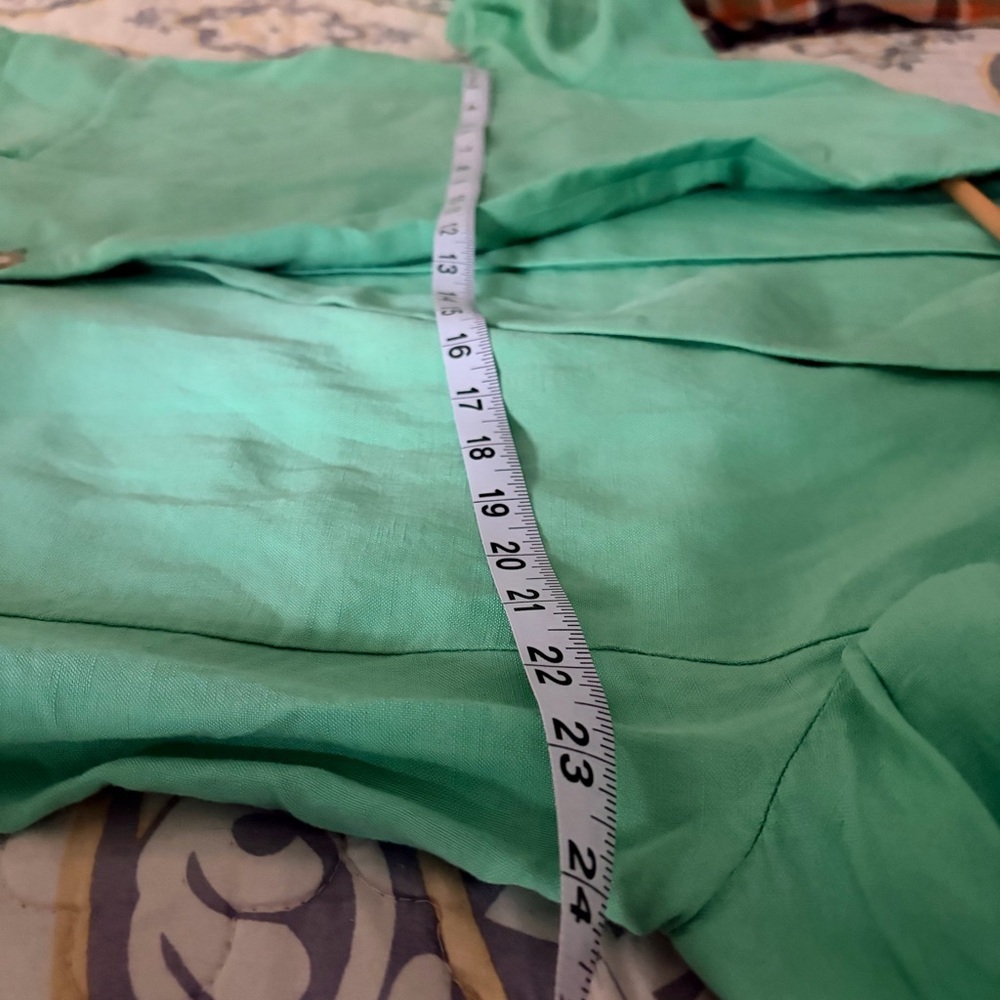 NWOT LOFT Mint Green One Button Open Long Blazer, XL - Picture 10 of 16